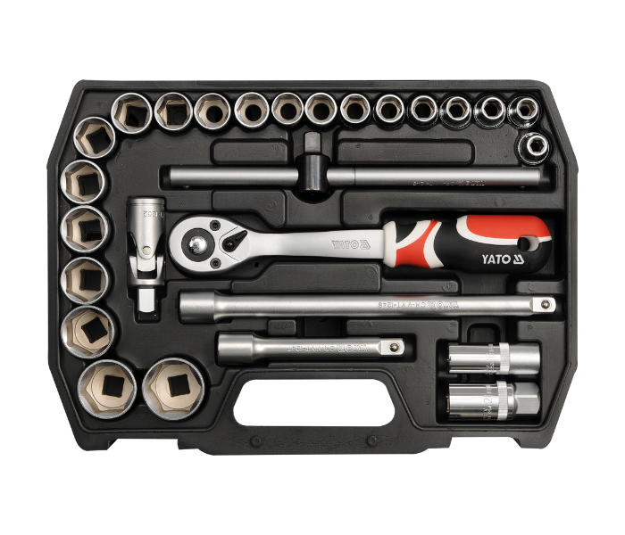 Yato YT-3875 27 Piece Cr-V Steel Socket Set with AS-Drive System - Zoom Image 1