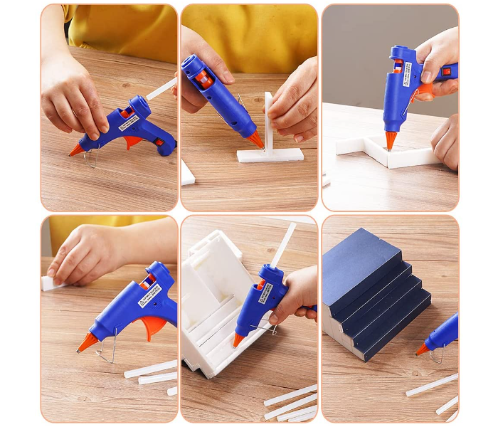 Removable Hot Glue Gun with 50 Glue Sticks -Blue - Zoom Image 4