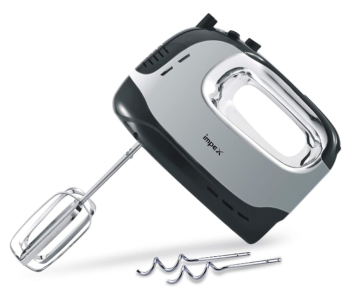 Impex HM 3301 Hand Mixer with 2 Hooks &amp; Beaters - Black - Zoom Image