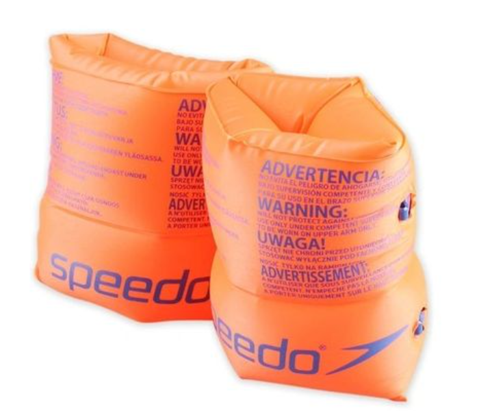 Speedo Stage 2 Swimming Roll Up Inflatable Armbands For Kids -Orange - Zoom Image 1