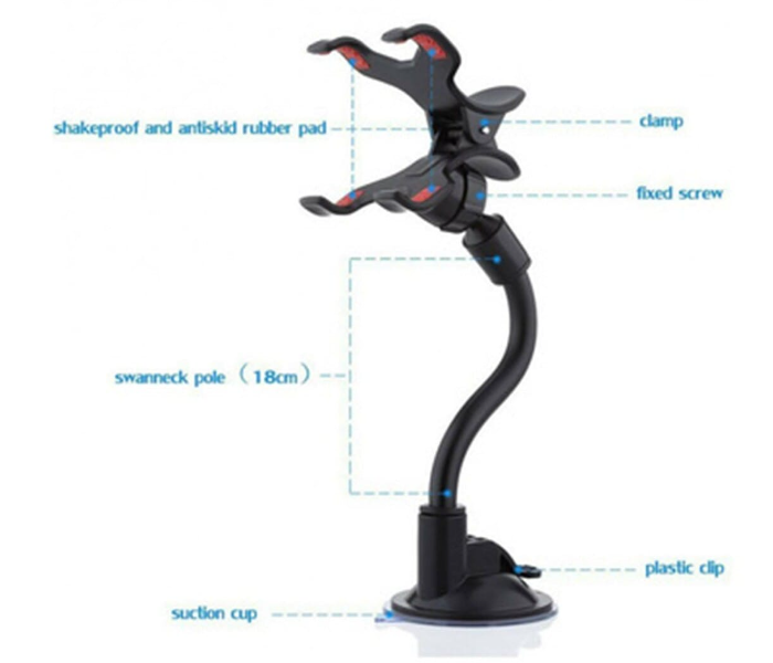 RMN Clip Type Smart Mount Mobile Holder - Black - Zoom Image 3