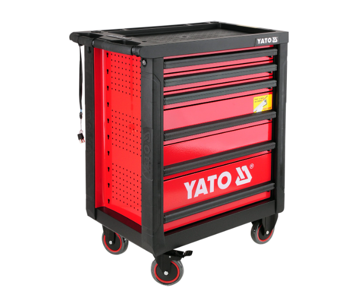 Yato YT-0902 6 Drawer Steel Sheet Roller Cabinet - Black and Red - Zoom Image 3