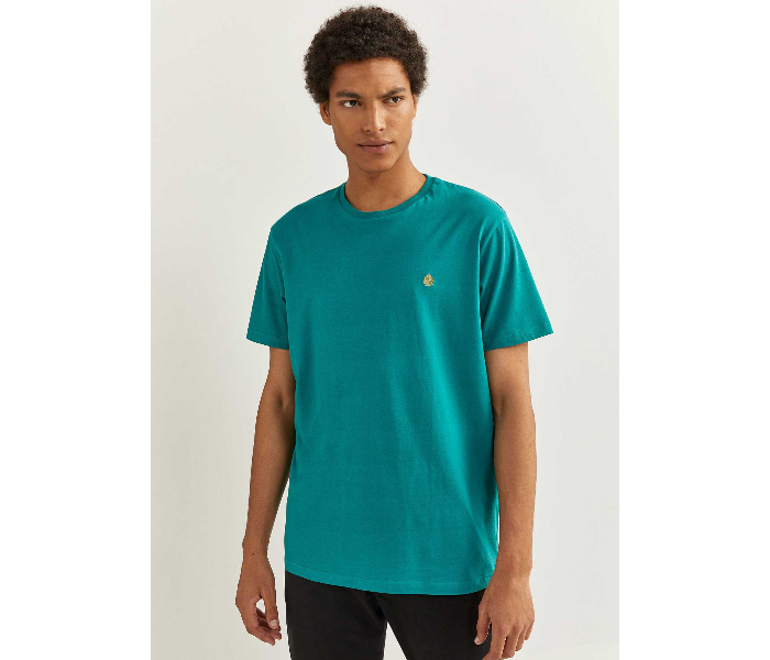 Springfield 712210187 XL Short Sleeve T-Shirt for Men - Turquoise - Zoom Image 1