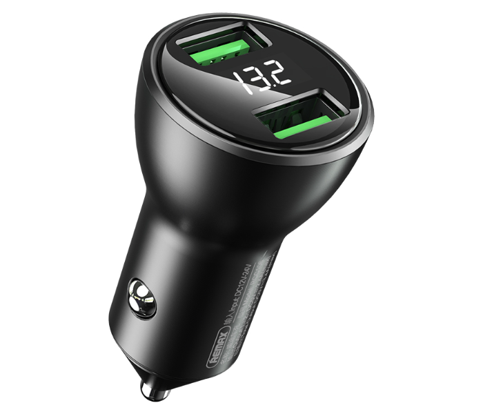 Remax RCC106 Vitor Series 2USB Car Charger - Black - Zoom Image 1