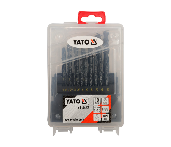 Yato YT-4462 19 Piece High-Speed Steel Twist Drill Bit Set - Black - Zoom Image 2