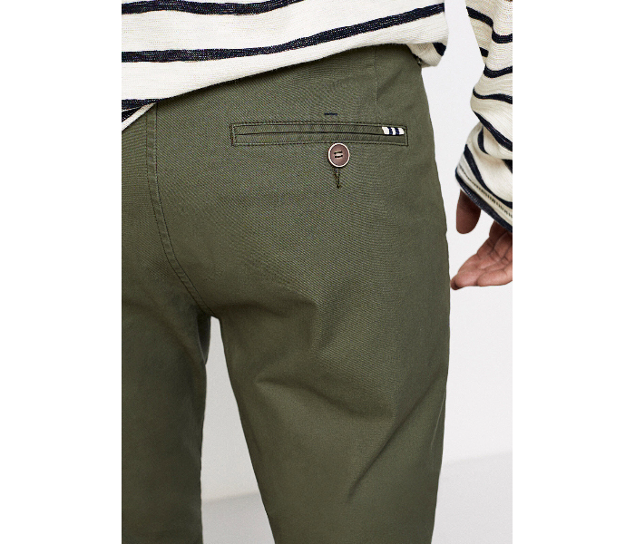 Springfield 155343725 Size 38 Chinos for Men - Green - Zoom Image 3