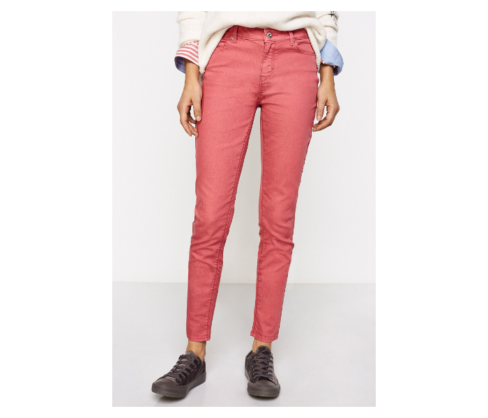 Springfield 683349778 Size 38 Cotton Pant for Women - Pink - Zoom Image 1