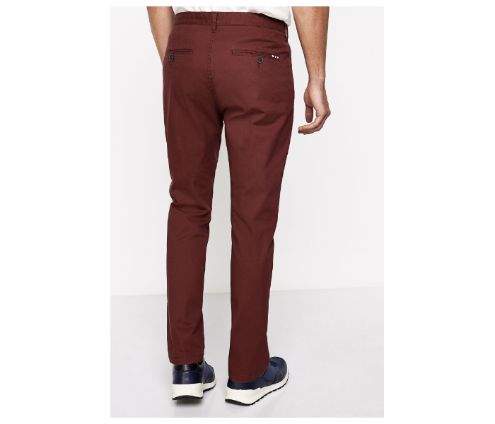 Springfield 155343769 Size 36 Chinos for Men - Maroon - Zoom Image 4