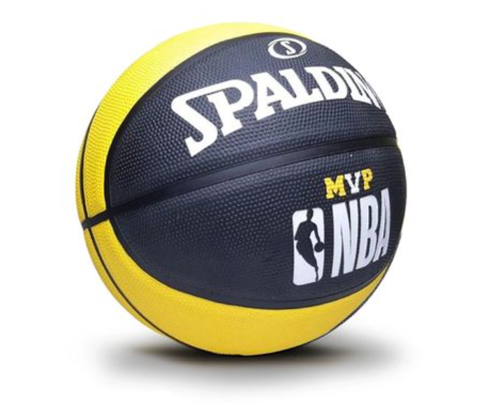 Spalding Size 5 NBA Unisex  Mvp  Rubber Basketball -Black And Yellow - Zoom Image 3