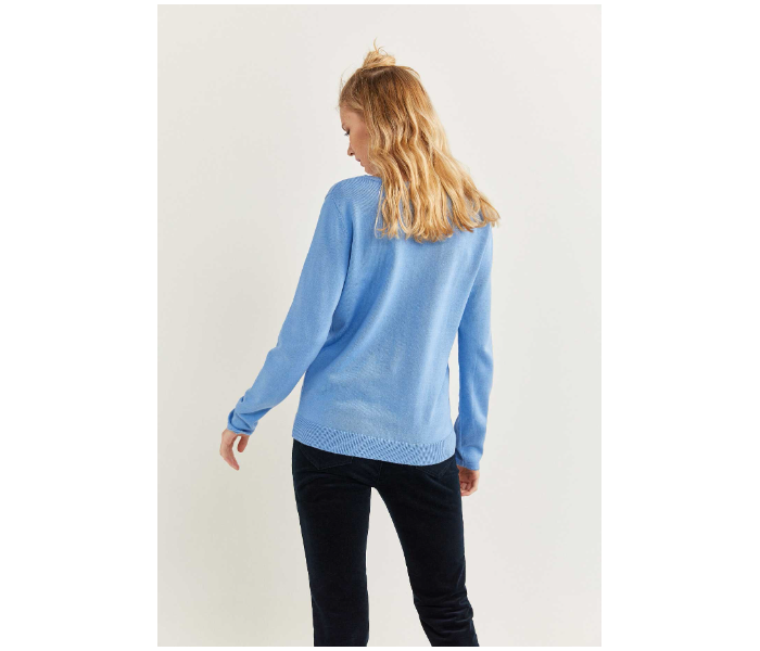 Springfield 133741614 Large Long Sleeve Knitwear for Women - Light Blue - Zoom Image 3