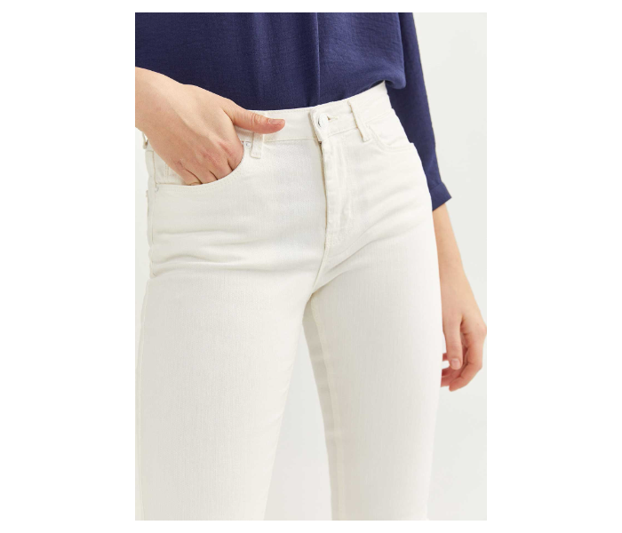 Springfield 683704297 Size 42 Cotton Pant for Women - White - Zoom Image 3