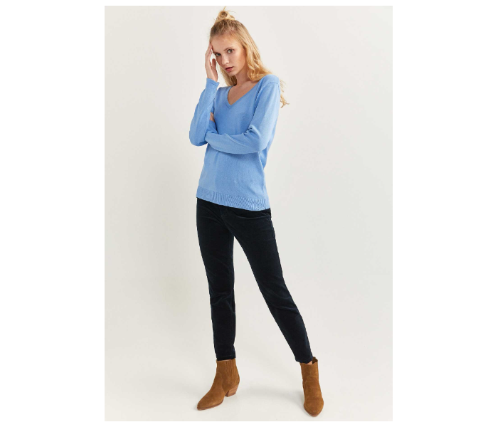 Springfield 133741614 Large Long Sleeve Knitwear for Women - Light Blue - Zoom Image 1