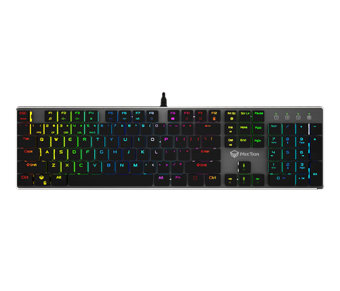 Meetion MT-MK80 Ultra-thin RGB Mechanical Keyboard -Black - Zoom Image 1