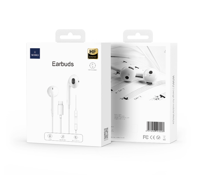 Wiwu EB303 Earbuds Type-C Connector - White - Zoom Image 6