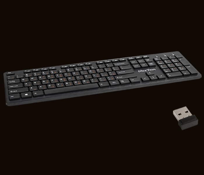 Meetion MT-WK841 Wireless Ultrathin Keyboard -Black - Zoom Image 2