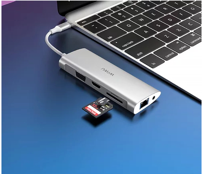 Wiwu A11IN1G Alpha 11 In 1 USB-C Hub - Grey - Zoom Image 1