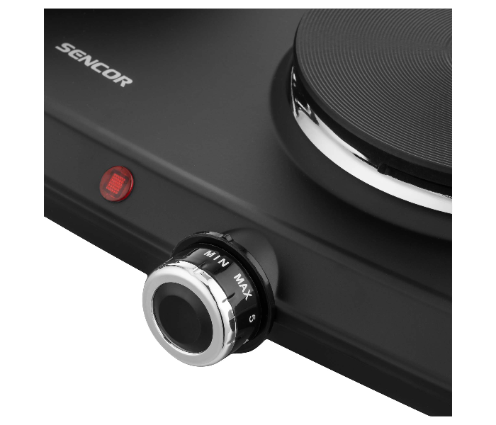 Sencor 41008785 2250 Watts Electric Double Hotplate with Overheating Protection - Black - Zoom Image 4