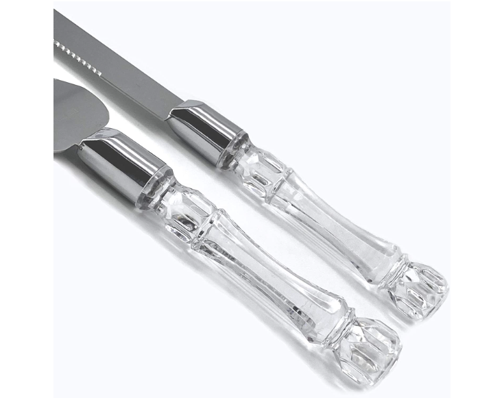 Stainless Steel Wedding Cake Knife and Server Set - Silver - Zoom Image 2