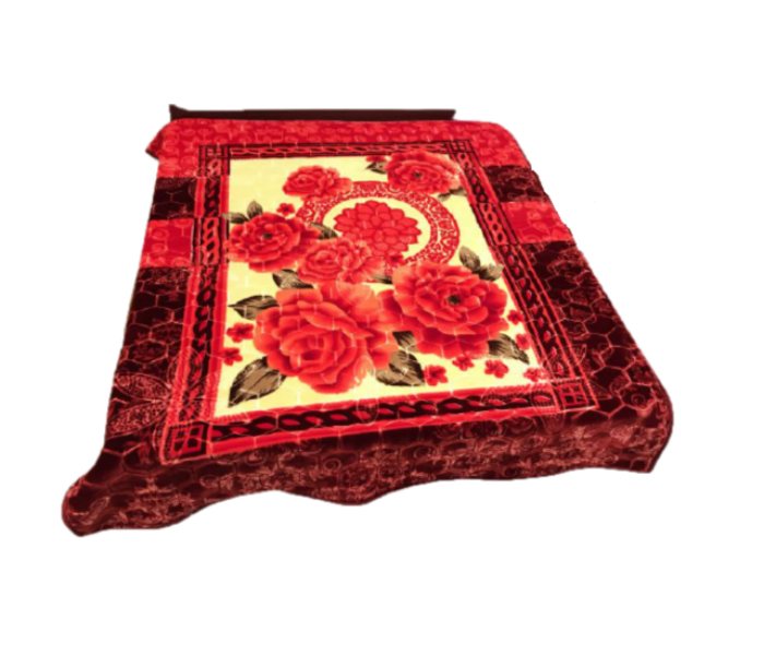 Stargold SG-BLC3014 14Lbs 1Ply Double Bed Embossed Super Soft Blanket - Wine Red - Zoom Image