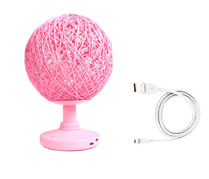 Fashionable LED Touch Table Lamp with USB Charging - Pink - Zoom Image 2