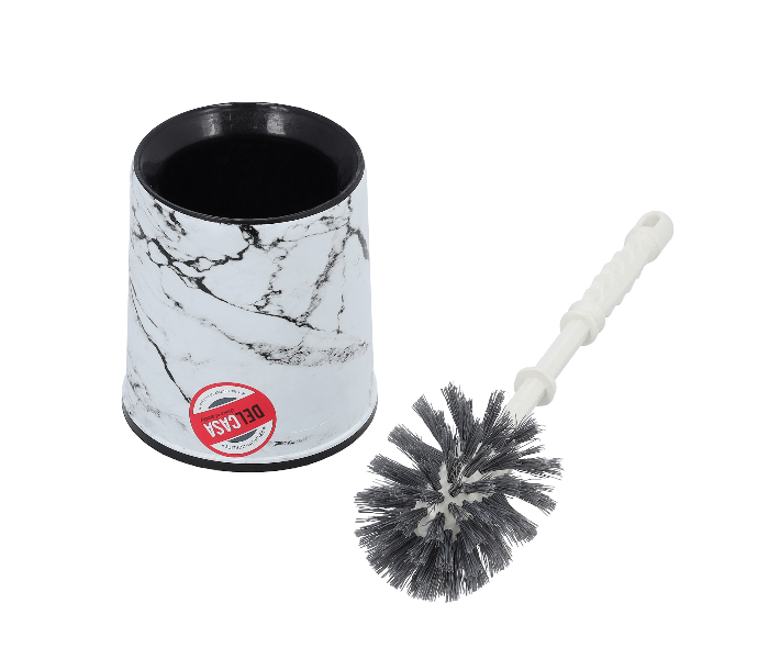 Delcasa DC1974 Toilet Brush with Round Container -Black and White - Zoom Image 2