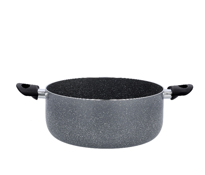 Delcasa DC1904 32 cm Granite Coated Casserole with Glass Lid -Grey - Zoom Image 2