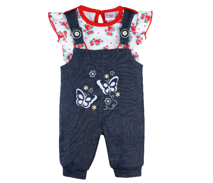 Popees Kimon Comfortable Dungaree with Tshirt for 3 Years Babies - Blue - Zoom Image 1