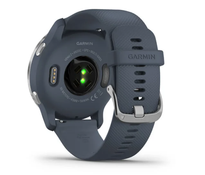 Garmin 010-02430-10 Venu 2 GPS Smartwatch with Silver Stainless Steel Bezel and Silicone Band - Granite Blue - Zoom Image 7