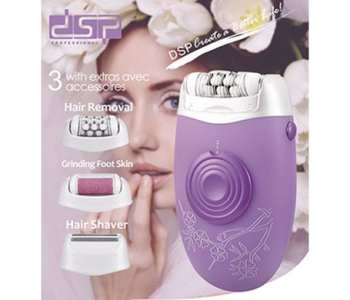 DSP Happy Summer 7 Watts 3 in 1 Multi Functional Compact Rechargeable Women Hair Trimmer -Purple - Zoom Image 2