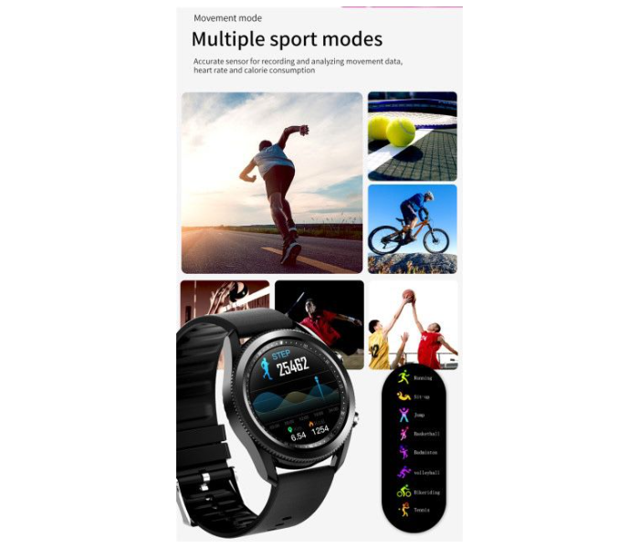 F5 Rotatable Bezel Screen with Touch Control Heart Rate Sleep Monitor and Business Sports Fitness Smart Watch - Brown - Zoom Image 6