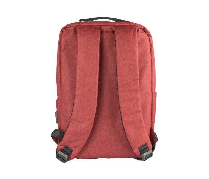 Porodo PD-BP16LP-RED 15.6 Inch Nylon Fabric Lifestyle Computer Backpack with Adjustable Shoulder Strap - Red - Zoom Image 2