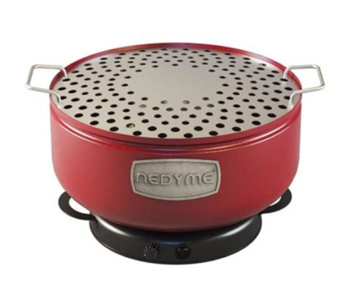 Nedyme Smokeless Charcoal Barbecue with Roasting Pan -Red - Zoom Image 4