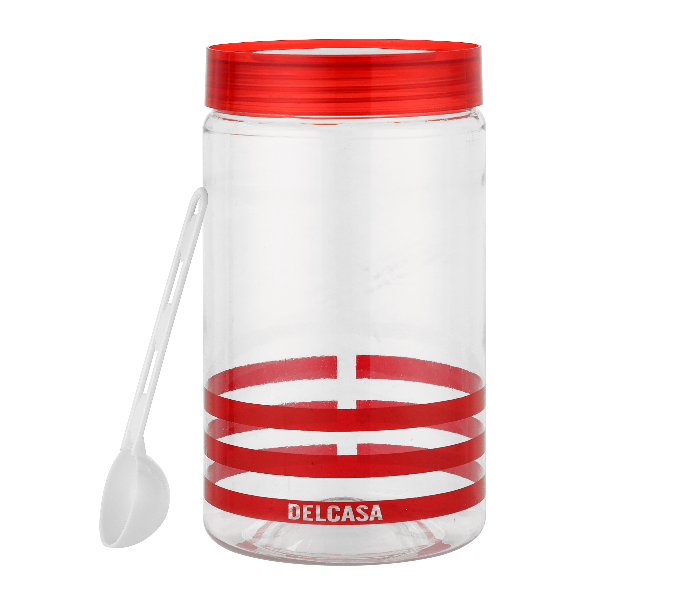 Delcasa DC2185 4 Piece Lightweight Plastic Canister Set - Red - Zoom Image 4