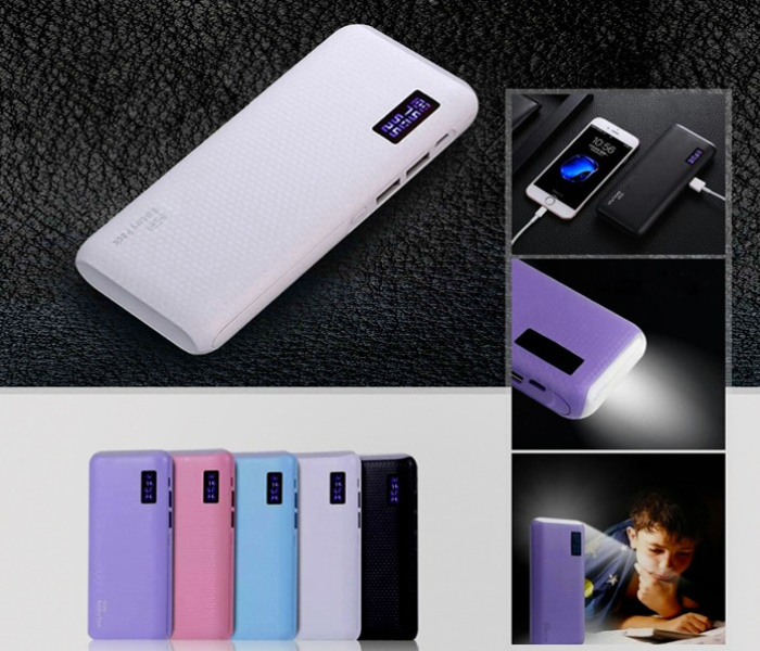 MTS Fashionable LED Display Port 20000 mAh Capacity Power Bank - White - Zoom Image 1