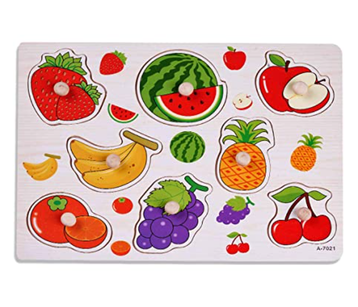 Kids Educational Wooden Fruits Puzzle - Zoom Image