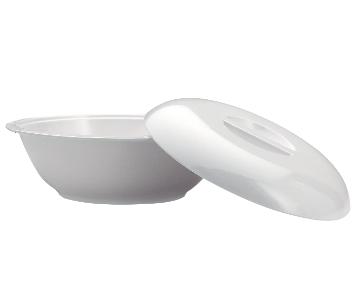 Delcasa DC2337 8 Inch Melamine Bowl with Lid - White - Zoom Image 2