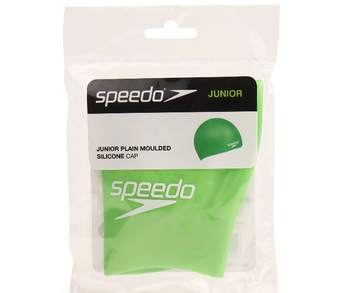 Speedo Plain Moulded Silicone Swim Cap - Green - Zoom Image 3