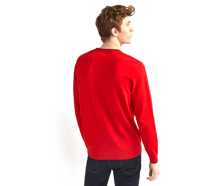 Springfield 141765761 Medium Cotton Knitwear for Men - Red - Zoom Image 3