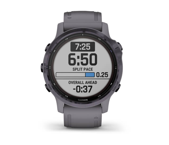 Garmin 010-02409-15 Fenix 6S Pro Solar Smartwatch with Amethyst Steel and Band - Shale Grey - Zoom Image 4