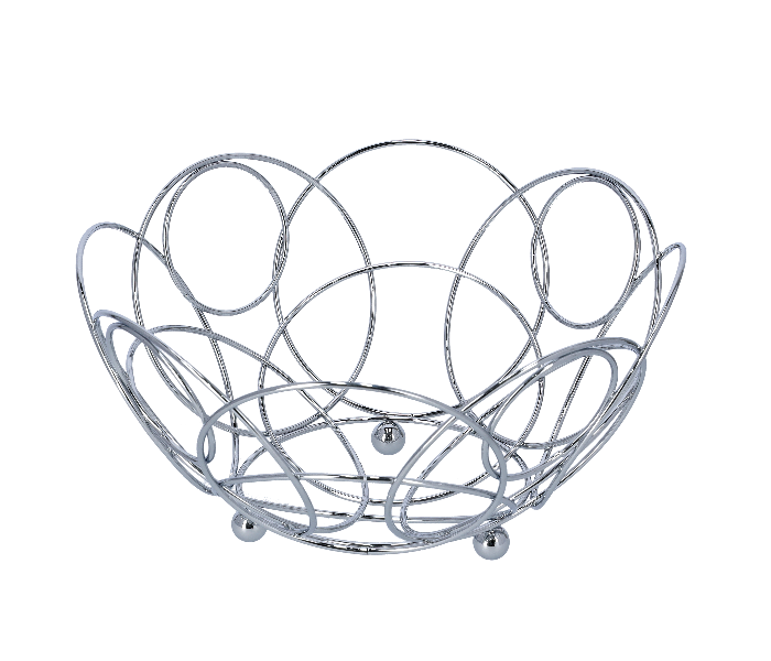 Delcasa DC1877 Portable Stainless Steel Stackable Durable Bold Wire Fruit Basket -Silver - Zoom Image 1