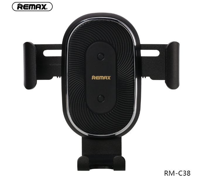 Remax RM-C38 Wireless Charger And Car Vent Mount Holder -Black - Zoom Image 1