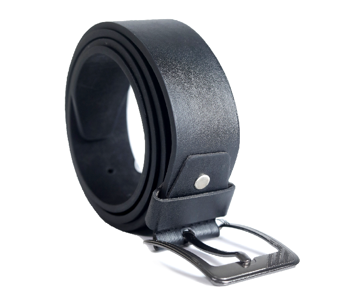 High quality mens genuine leather belt - BLACK - Zoom Image 1