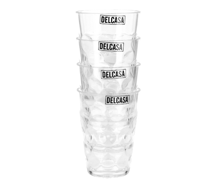 Delcasa DC1757 4 Pieces 270ml Durable Polystyrene Stable Cup Set - Clear - Zoom Image 2