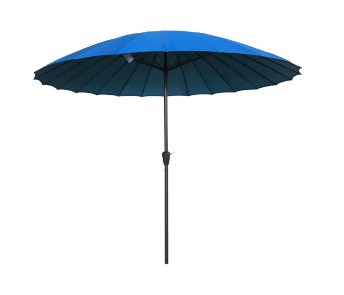 Wind Proof DR-UMB27m-Blue 2.7 meter Stainless Steel Side Shade Pole Thick Waterproof Fabric Round Shape Umbrella - Blue - Zoom Image