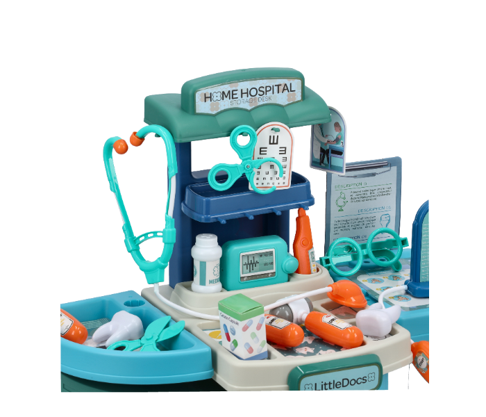 Merriboy MBKS2606 39 Pieces Vanyeh 2 in 1 Portable Doctor Home Hospital Playset for Kid - Blue - Zoom Image 7