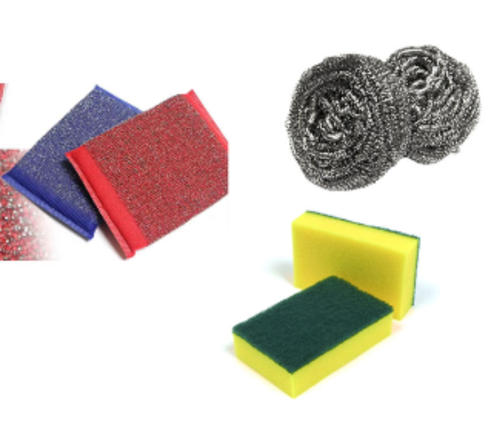 Mohajl Set of 3 Pack of Scouring Pads Cleaning Sponge and Stainless Steel Scrubber - Zoom Image 4