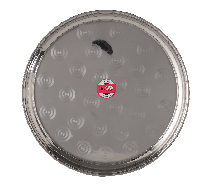 Delcasa DC2207 35Cm Stainless Steel Round Serving Tray - Silver - Zoom Image 1