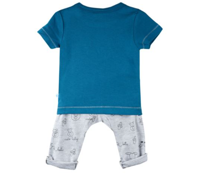 Popees Qubee Comfortable Tshirt with Shorts for 2 Years Babies - Blue - Zoom Image 2