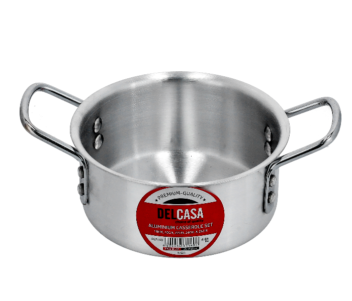 Delcasa DC2168 5 Set Aluminium Casserole Pot - Silver - Zoom Image 3