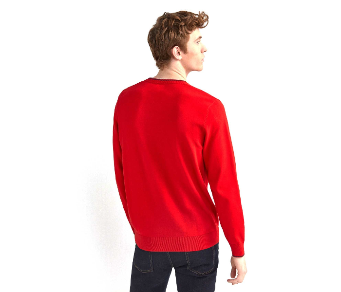 Springfield 141765761 Small Cotton Knitwear for Men - Red - Zoom Image 3